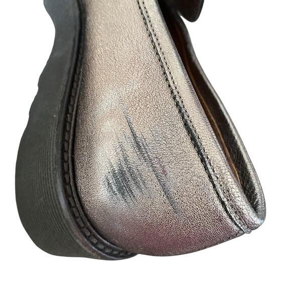 Aquatalia Kelsey Weatherproof Leather Bronze Slip On Loafer Shoes size 9 - Picture 8 of 12